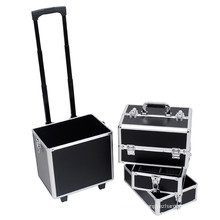 factory black 4 in 1 beauty aluminum cosmetic box